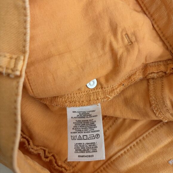 Loft The Cut Off Short Women's 28 6 Orange Fringe Denim Pockets Casual - Picture 7 of 10